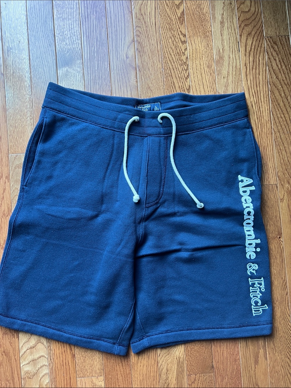 Abercrombie & Fitch Men's Navy Athletic Drawstring Shorts